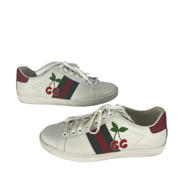 Gucci Ace Cherry Low Top Sneakers - Picture 1 of 16